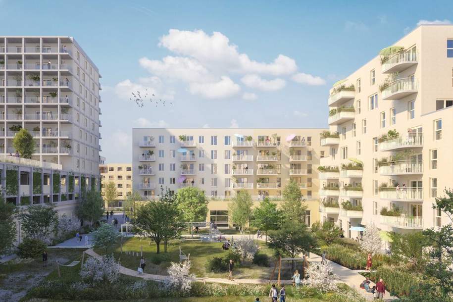 Vorhang auf! Wohnen am oberen Hausfeld - SingleStartwohnung (T2.04), Wohnung-kauf, 222.900,€, 1220 Wien 22., Donaustadt