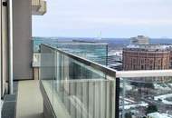 Möbliertes Apartment im ONE TOWER mit WEITBLICK + Pool und vielen Extras im Haus!