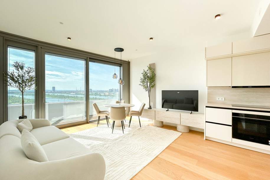 Hochwertig ausgestattete Wohnung in den Danube Flats - Pool, Concierge &amp; weitere Annehmlichkeiten, Wohnung-miete, 3.200,00,€, 1220 Wien 22., Donaustadt