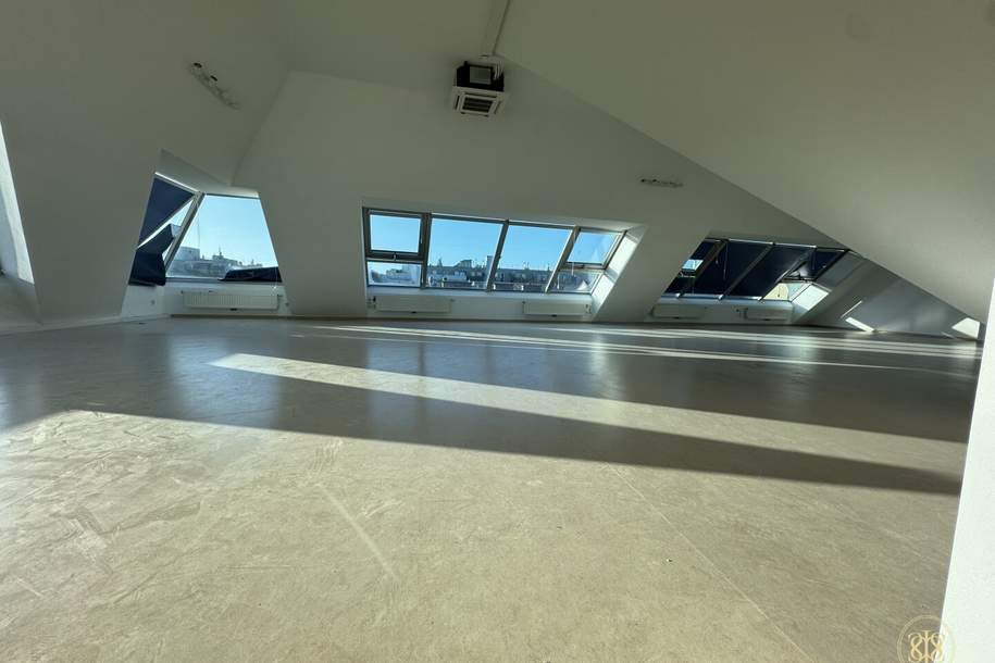 Therapieräume/ Yogastudio/ Atelier: Absolutes Lichtjuwel im Dachgeschoss zur Vermietung, Gewerbeobjekt-miete, 3.295,03,€, 1100 Wien 10., Favoriten
