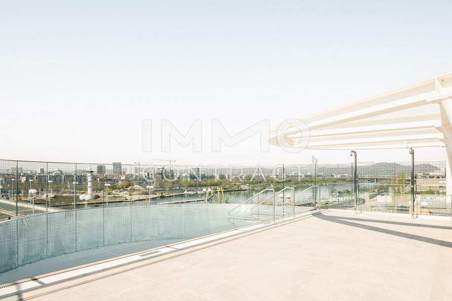 ERSTBEZUG: Luxuriöses Studioapartment mit Pool, Sauna, Fitness und Concierge!, Wohnung-kauf, 379.000,€, 1220 Wien 22., Donaustadt