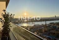 Neubau-Erstbezug DANUBEFLATS: Pool, Gym, Bar, Lounges, Supermarkt uvm. im Gebäude, Top Infrastruktur