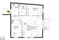 *Ab Februar 2026* ruhige 3-Zimmer-Wohnung mit Balkon in der Gentzgasse