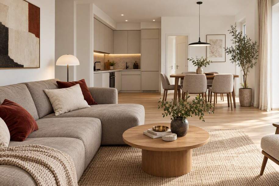 Helle 3-Zimmer Wohnung mit Balkon in Graz, 61m², Fertigstellung 01.01.27, Wohnung-miete, 762,75,€, 8020 Graz(Stadt)