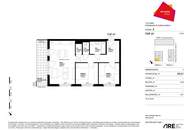 Perfekter Grundriss für moderne 3-Zimmer-Wohnung mit Einbauküche und Balkon!