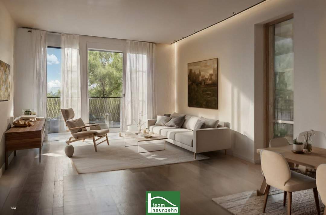 HIER IST WOHLFÜHLEN GARANTIERT! Abendsonne - 2-Zimmer-Erstbezug - moderne Bauweise - hochwertige Ausstattung! FLORIANI – Quartier am Tullnerfeld