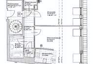 TOPGELEGENHEIT, Fernblick, 61 m2 Dachgeschoß mit 48 m2 Terrasse, Wohnküche, 1 Zimmer, Wannenbad, Parketten, Holbeingasse