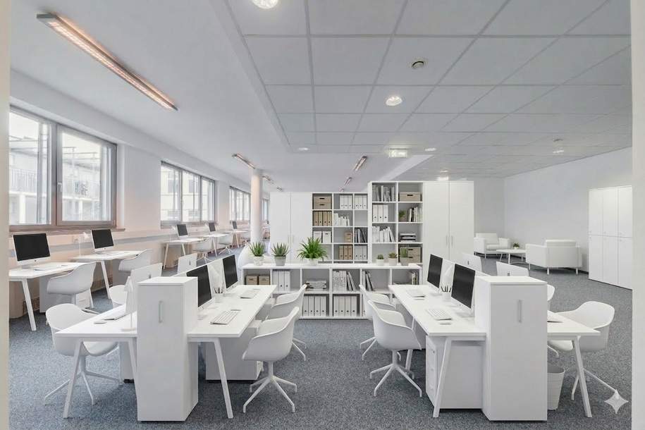 Modernes, barrierefreies Open Space Büro in der Siebenbrunnengasse zu mieten, Gewerbeobjekt-miete, 4.499,74,€, 1050 Wien 5., Margareten