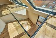 TRAUMBLICK und kuschliger KAMIN! Dachgeschoß-Maisonette mit 3 Terrassen! Garagenkauf im Haus möglich