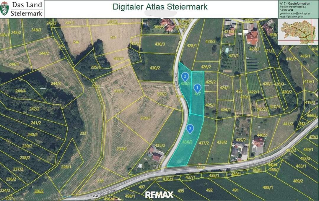 Grundstücke in Kronnersdorf mit 976m² Bauland zu verkaufen