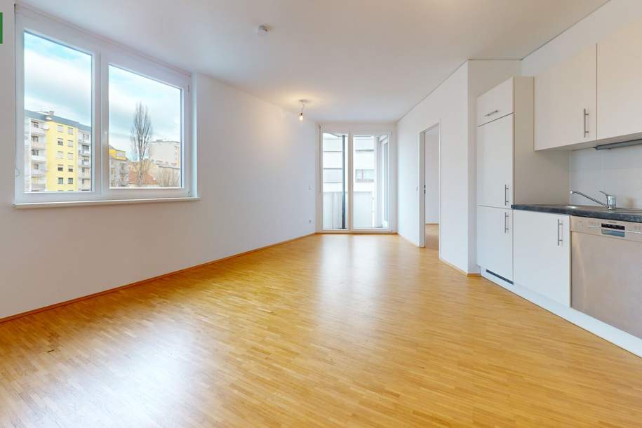 Zentraler Wohnkomfort - Idyllische 2-Zimmer-Wohnung mit Balkon!, Wohnung-miete, 650,00,€, 8020 Graz(Stadt)