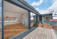 Helle DG-Maisonette mit großer Terrasse beim Naschmarkt mit Garagenplatz im Haus