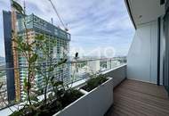 Sonnenuntergang im modernsten Turm Wiens: Erstbezug mit Goodies