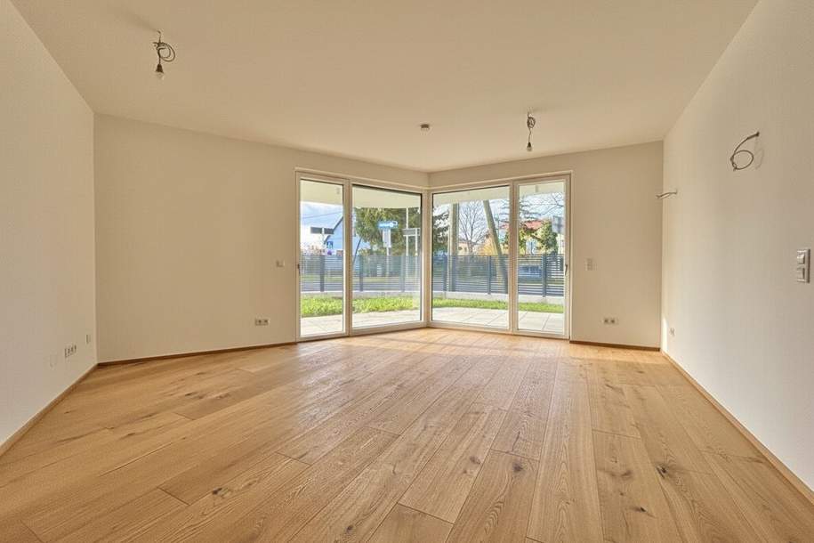 Preisreduktion &amp; Tiefgaragen-Stellplatz geschenkt! | 47m² Südwest-Terrasse | ERSTBEZUG | viel Freiraum und einzigartige Architektur, Wohnung-kauf, 539.550,€, 1210 Wien 21., Floridsdorf