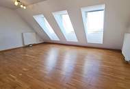 TERRASSENHIT, UNBEFRISTET, 84 m2 Dachgeschoß mit 64 m2 Terrasse, Wohnküche, 2 Zimmer, Wannenbad, Parketten, Fernblick, Holbeingasse