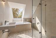 **Architektur, Design mit hochwertigen Materialien und ein durchdachter 3-Zimmer-Grundriss in einer Grünruhelage**