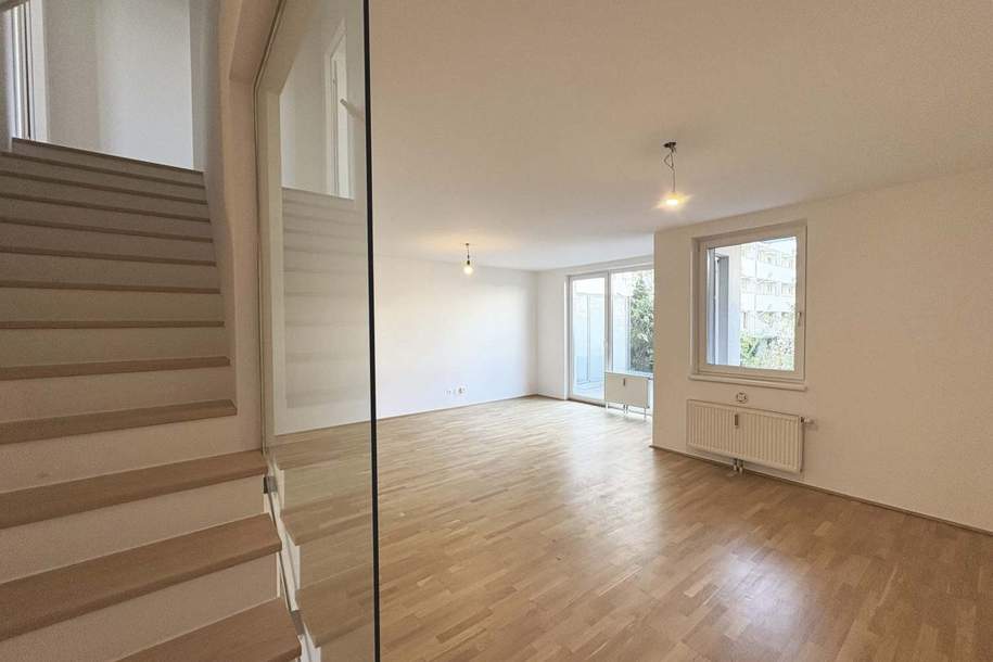 Geförderte Maisonettewohnung - 4 Zimmer mit Garten, Balkon und Loggia, Wohnung-miete, 1.295,59,€, 1220 Wien 22., Donaustadt