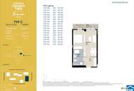 1,5-Zi.-Erstbezug mit Loggia & Rooftop Spa | TOWER HOMES im V22