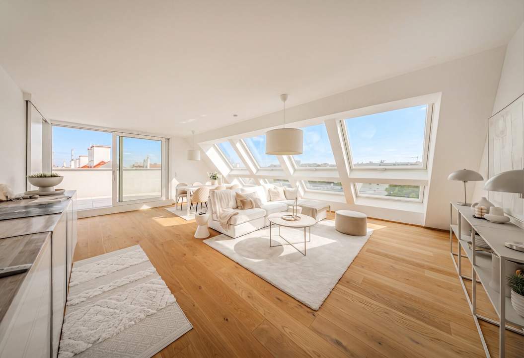 Exklusives Penthouse - Urban & Mittdendrin. Dachterrassentraum in urbaner Lage mit Spitzenanbindung in die Innenstadt