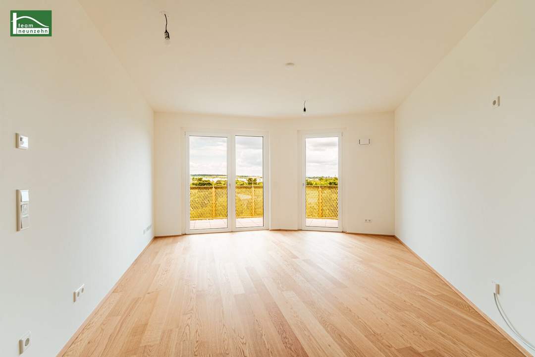 Hochwertige 2-Zimmer-Wohnung im energieeffizenten Neubauprojekt Hirschfeld - Naturnah wohnen