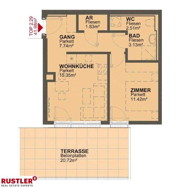 DG-HIT mit 20m² Dachterrasse - Maximilian-Reichweg 3 - nähe Marchfeldkanal - Baujahr 2021