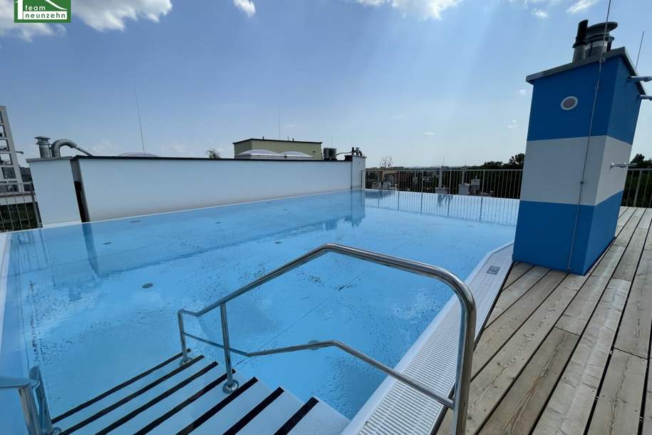 *FLAIR IN THE CITY* Geräumige 2 Zimmer Wohnung mit knapp 60m2 und toller Dachterrasse mit Pool - Jetzt anfragen!, Wohnung-miete, 1.149,01,€, 1230 Wien 23., Liesing