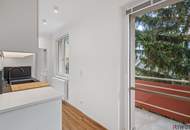 Zentrale und hochwertig Sanierte 1-Zimmer-Wohnung mit SÜD-WEST-Terrasse und Grünblick in gepfegter Anlage