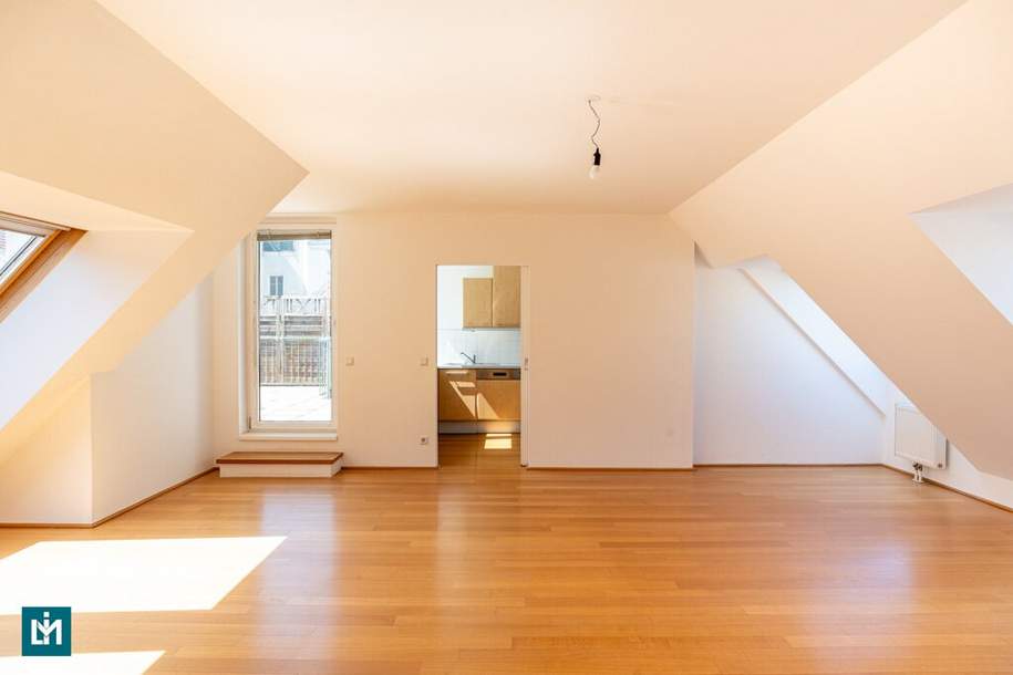 SCHÖNE 3 - ZIMMER - DG - MAISONETTE MIT 2 TERRASSEN / NÄHE U4 ROSSAUER LÄNDE, Wohnung-miete, 2.299,00,€, 1090 Wien 9., Alsergrund