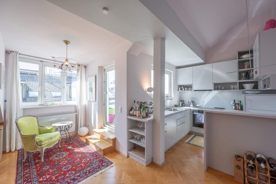 Design trifft Dachgeschoß | 72 m² | Terrasse | Stil, Licht &amp; Luft, Wohnung-kauf, 555.000,€, 1040 Wien 4., Wieden