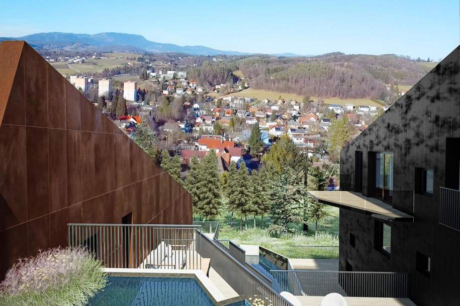 Verkaufsstart! FALLING WATER - Exklusives Neubauprojekt! Große Maisonette Wohnung mit Garten und großer Terrasse in Waltendorf, Wohnung-kauf, 645.000,€, 8042 Graz(Stadt)