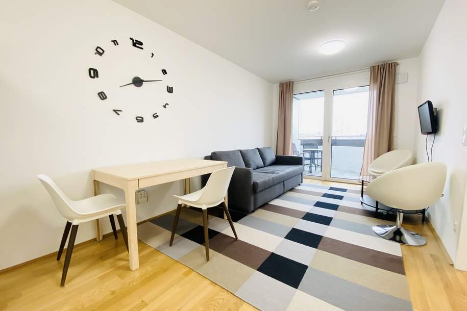 MODERNES WOHNEN - Möblierte 2-Zimmer Stadtwohnung mit Fernblick, Wohnung-miete, 1.231,61,€, 1100 Wien 10., Favoriten