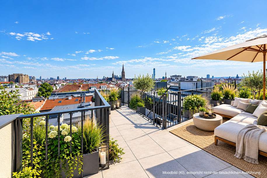 Wohnen über den Dächern Wiens – Exklusives Penthouse mit traumhafter Aussicht & Dachterrasse, nächst Stadtpark, Wien Mitte und Rochusmarkt, Wohnung-kauf, 949.000,€, 1030 Wien 3., Landstraße