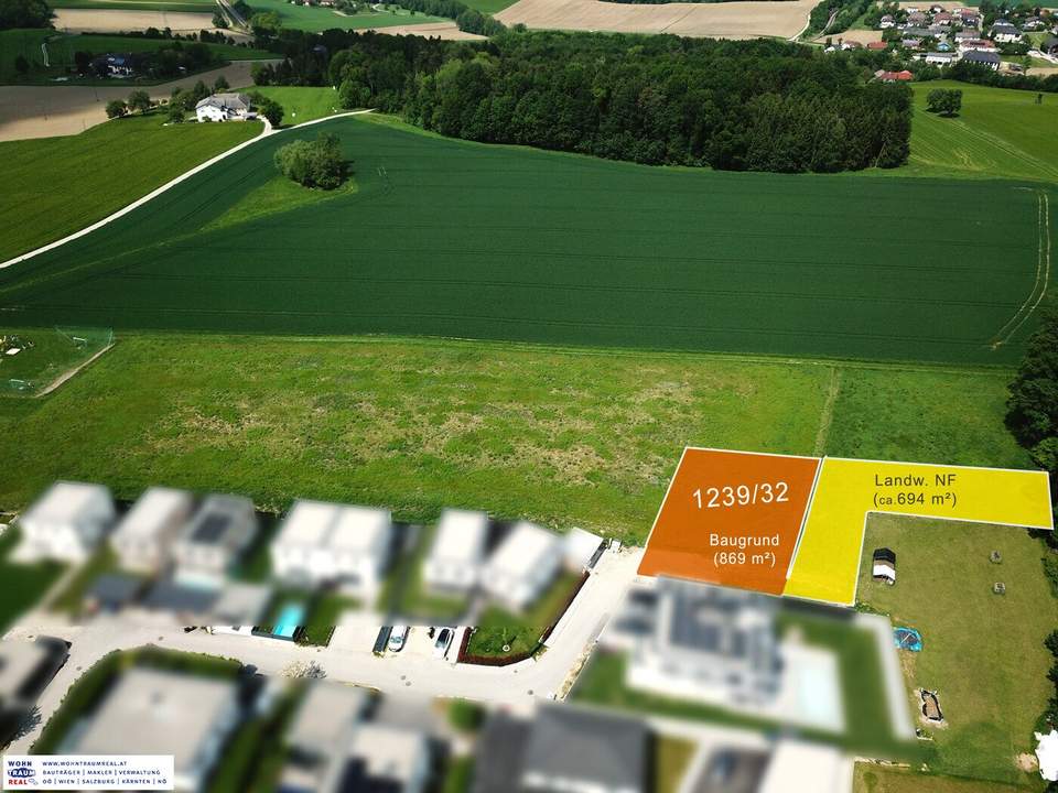 Sonniges Baugrundstück mit zusätzlichem Grünland in ruhiger Lage!