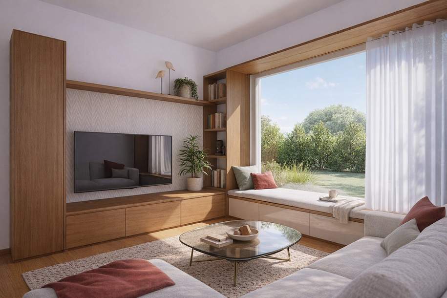 Ziegelmassive Doppelhaushälfte | 4 Zimmer | mit 416 m² Eigengrund, Terrasse &amp; 2 Parkplätze, Haus-kauf, 489.900,€, 2460 Bruck an der Leitha