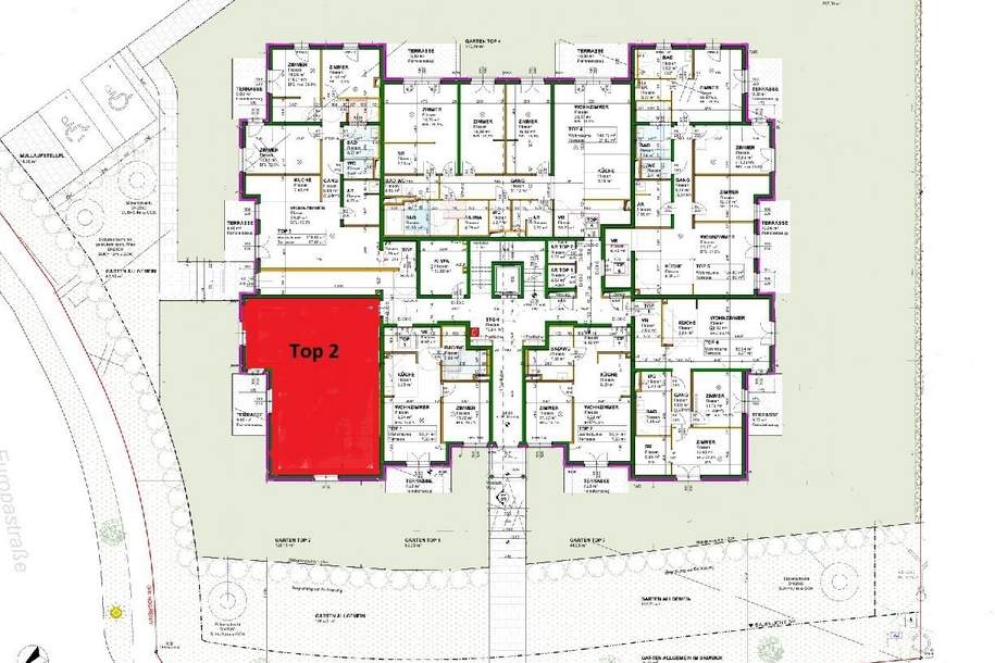 Vorverkauf 8 hochwertiger Eigentumswohnungen im Aqualina Wohnpark, Wohnung-kauf, 445.500,€, 2483 Baden