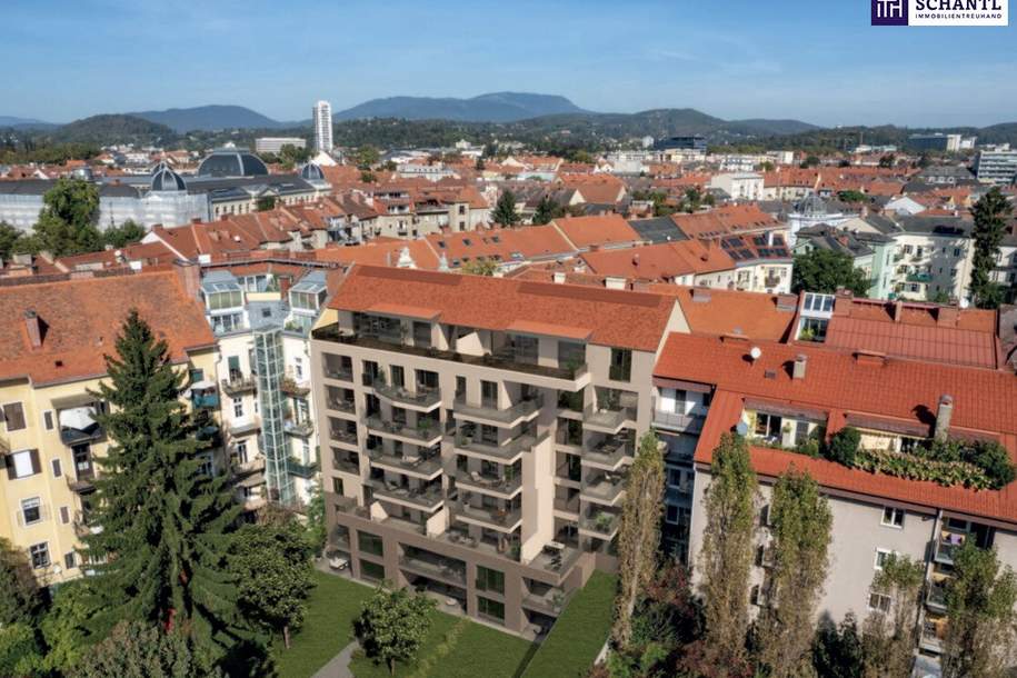 NEUBAU IM HERZ-JESU-VIERTEL: Wunderschöne 2-Zimmer-Stadtwohnung in Graz-St. Leonhard - PROVISIONSFREI!, Wohnung-kauf, 227.000,€, 8010 Graz(Stadt)