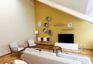 DACHGESCHOSS! OPERNRING, klimatisiertes 110 m2 Dachgeschoss mit 20 m2 Terrasse, 3 Zimmer, Küche, 2 Bäder, Möblierung möglich