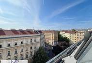 Helle und freundliche 2-Zimmer DG Wohnung mit Balkon und großer Dachterrasse mit 360° Stadtblick!