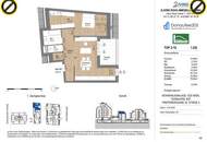 Großzügige 2 Zimmerdachgeschosswohnung + Terrasse in absoluter Ruhelage! Tolle Lage - U1 Kagranerplatz! Nähe Alte Donau&Donauzentrum!