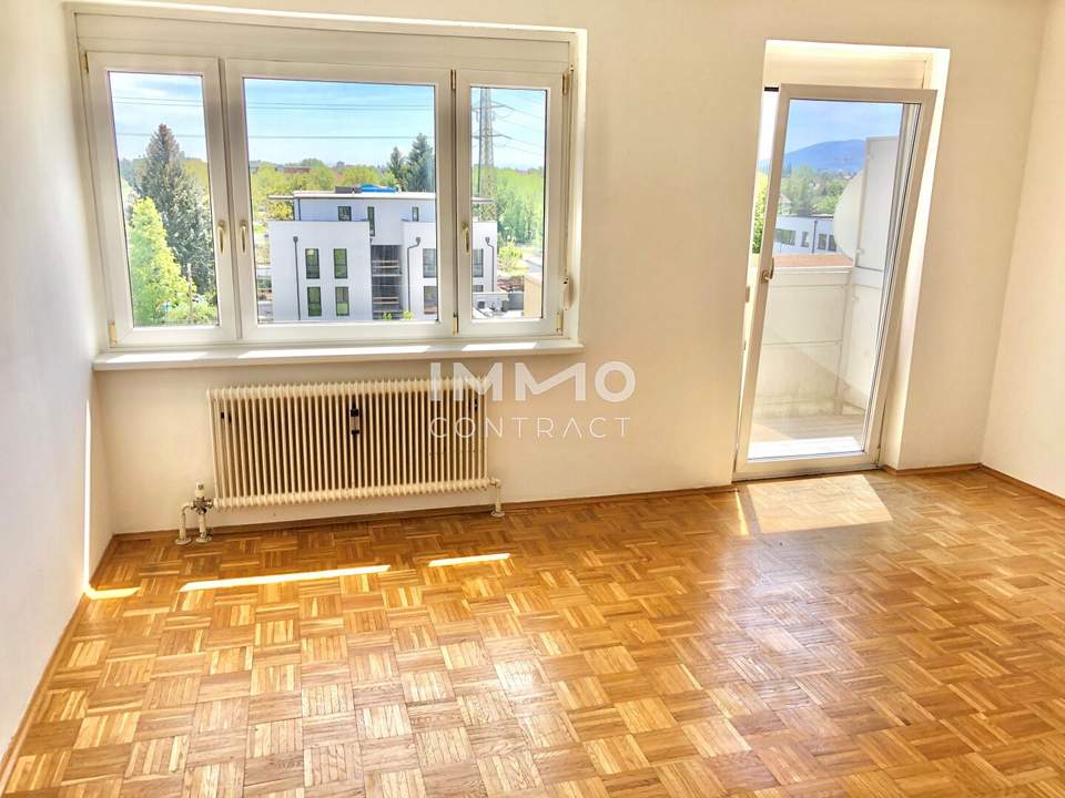 Andritz: Helle Garçonnière mit Südbalkon & Stellplatz in Graz – ideal für Singles und Studierende