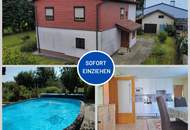 Solides Wohnhaus mit Nebengebäude und Pool in Kallham