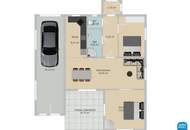 Charmantes Einfamilienhaus mit Schwimmbad und Garage in Theresienfeld