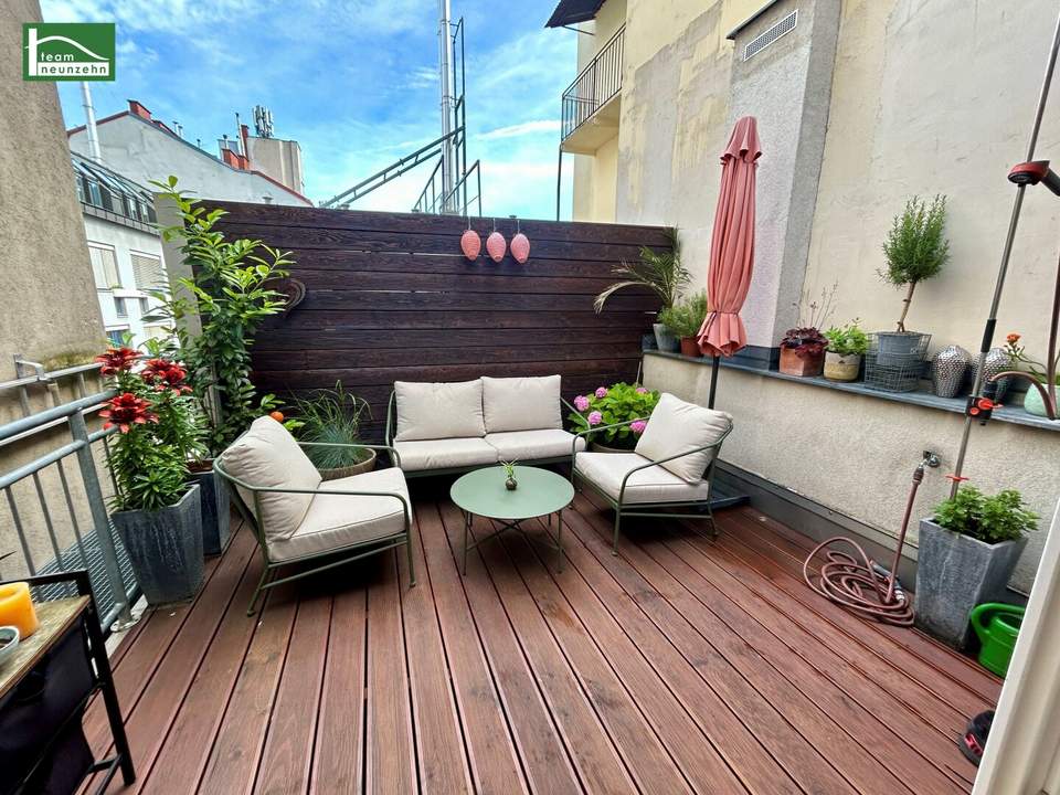 Rarität im Barock-Häuschen! Charmante Altbau-Dachgeschoss-Maisonette-Wohnung - Nähe Augarten! Neben der U2! Wohngenuss auf 3 Ebenen mit Terrasse!
