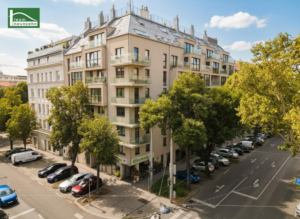 Neuwertige 2-Zimmer-Wohnung mit großer Innenhof-Fensterfront, Balkon und moderner Komplettküche! Nähe Millennium City, Handelskai und Donau. - WOHNTRAUM