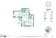 Sonnige 3-Zimmer-Dachgeschosswohnung mit großzügigem Balkon - Erstbezug im Rondelle XIV - Top 13