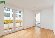 Neubau-Erstbezugs-Büro beim Kirschblütenpark. Hochwertige 3 Zimmer Einheit mit Terrasse, Balkon und Markenküche.