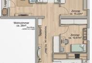 Ruheoase mit Loggia und Grünblick-Ihren Wohnraum nach Wünschen selbst gestalten