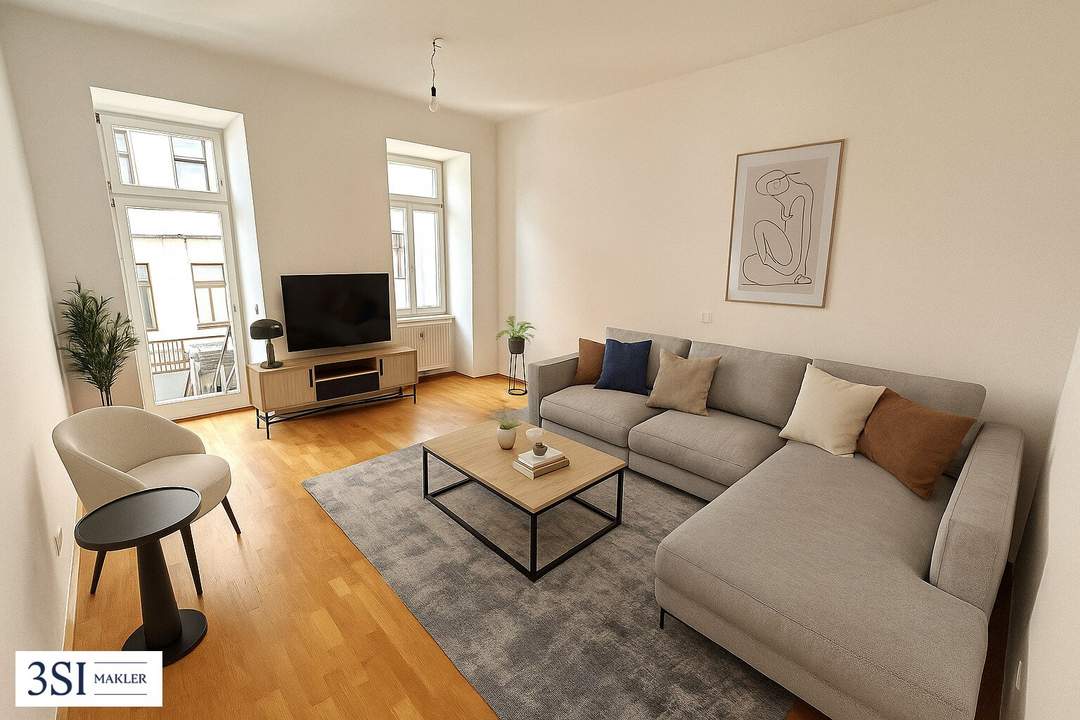 Elegante 2-Zimmer-Wohnung mit Eigengarten - in Top-Lage des 3. Bezirks