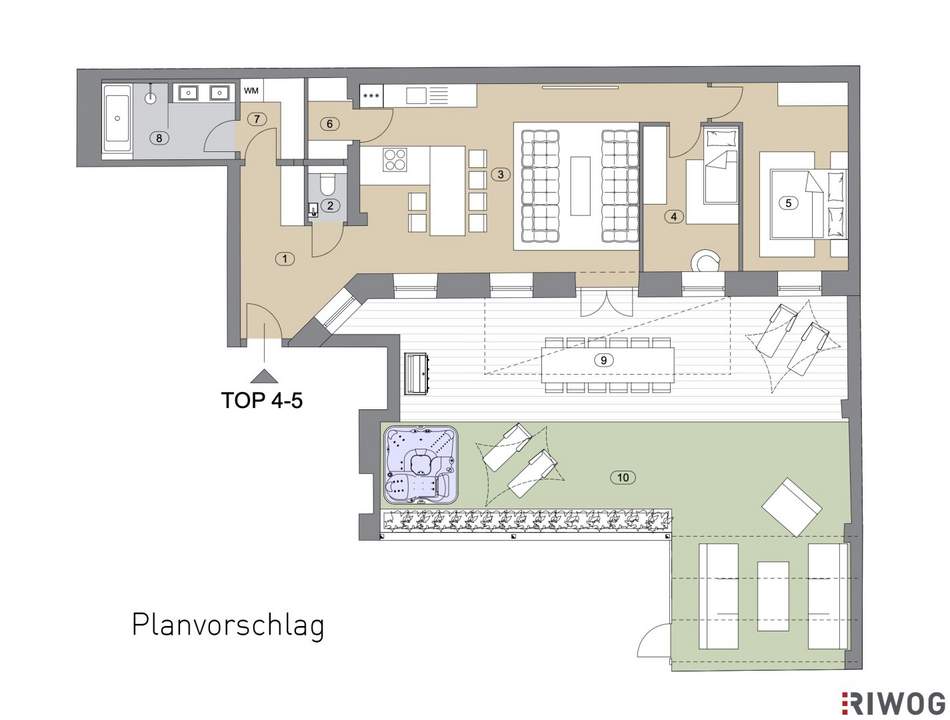 3 ZI. GARTENWOHNUNG // tolle Raumhöhe // komplett sanierungsbedürftig