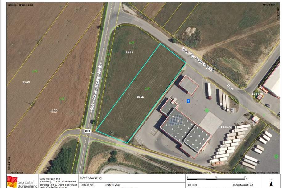 Kauf oder Miete: Grundstück an der A6- Potzneusiedl, Grund und Boden-kauf, 475.200,€, 2473 Neusiedl am See